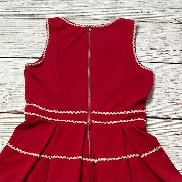 Altar’d State Red A-Line Ivory Striped Dress Sz S - Picture 9 of 14